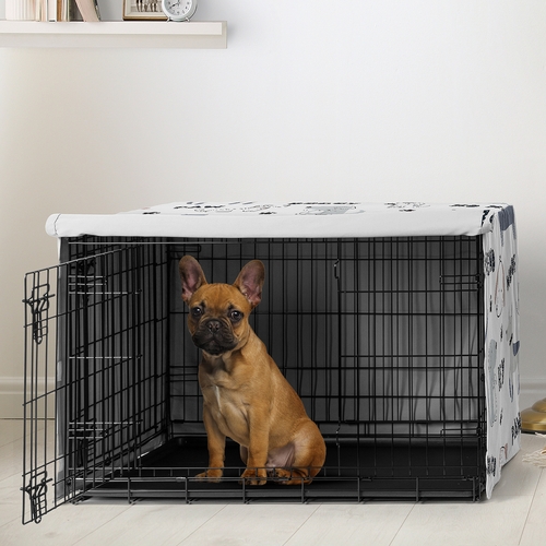 Cartoon Puppy Collection Dog Crate Kennel Cover 30in. - alt image 1