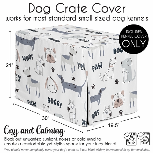 Cartoon Puppy Collection Dog Crate Kennel Cover 30in. - alt image 4