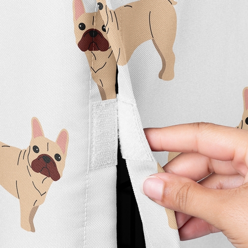 Cartoon Puppy Collection Dog Crate Kennel Cover 36in. - Frenchie Print - alt image 2