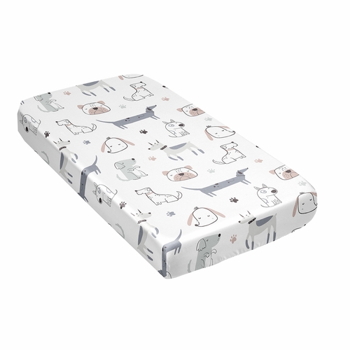 Cartoon Puppy Collection Satin Fitted Crib Sheet - alt image 2