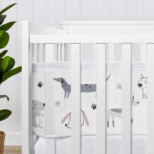 Cartoon Puppy Collection Sweet Jojo Designs + BreathableBaby Breathable Mesh Crib Liner - alt image 3