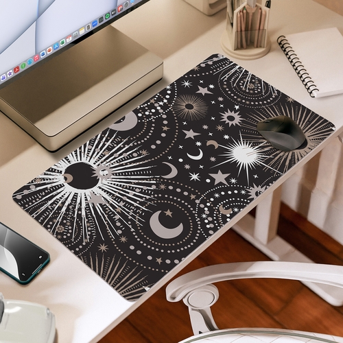 Celestial Black Collection Large Mouse Pad Desk Mat - alt image 1