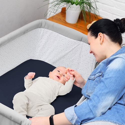 Celestial Navy Blue and Gold Collection 2 Pack Baby Bassinet Fitted Sheets - alt image 3