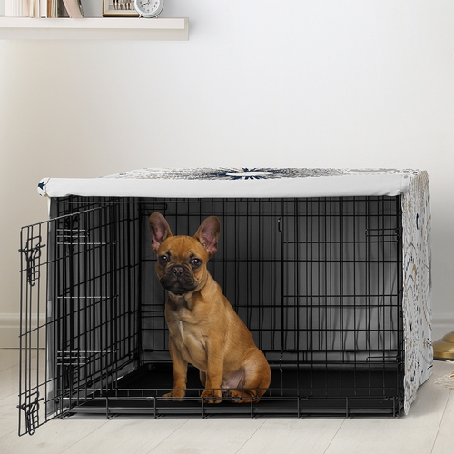 Celestial Navy Blue and Gold Collection Dog Crate Kennel Cover 30in. - alt image 1