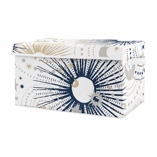 Celestial Navy Blue and Gold Collection Fabric Toy Bin Storage