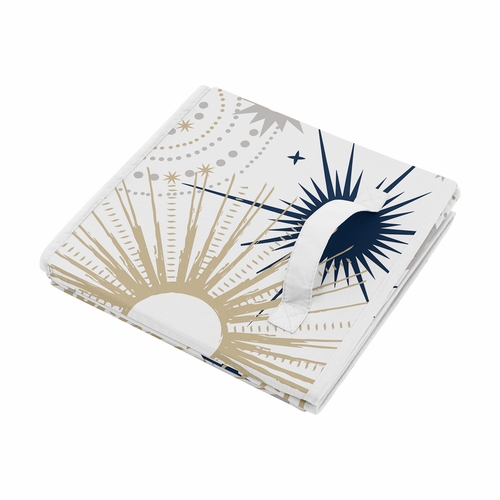 Celestial Navy Blue and Gold Collection Fabric Toy Bin Storage - alt image 3