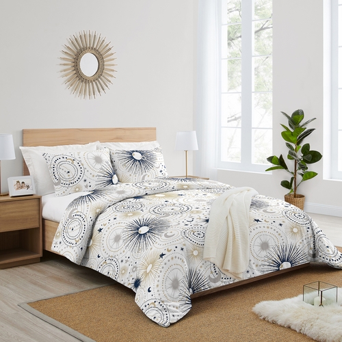 Celestial Navy Blue and Gold Collection Full/Queen Bedding - alt image 1