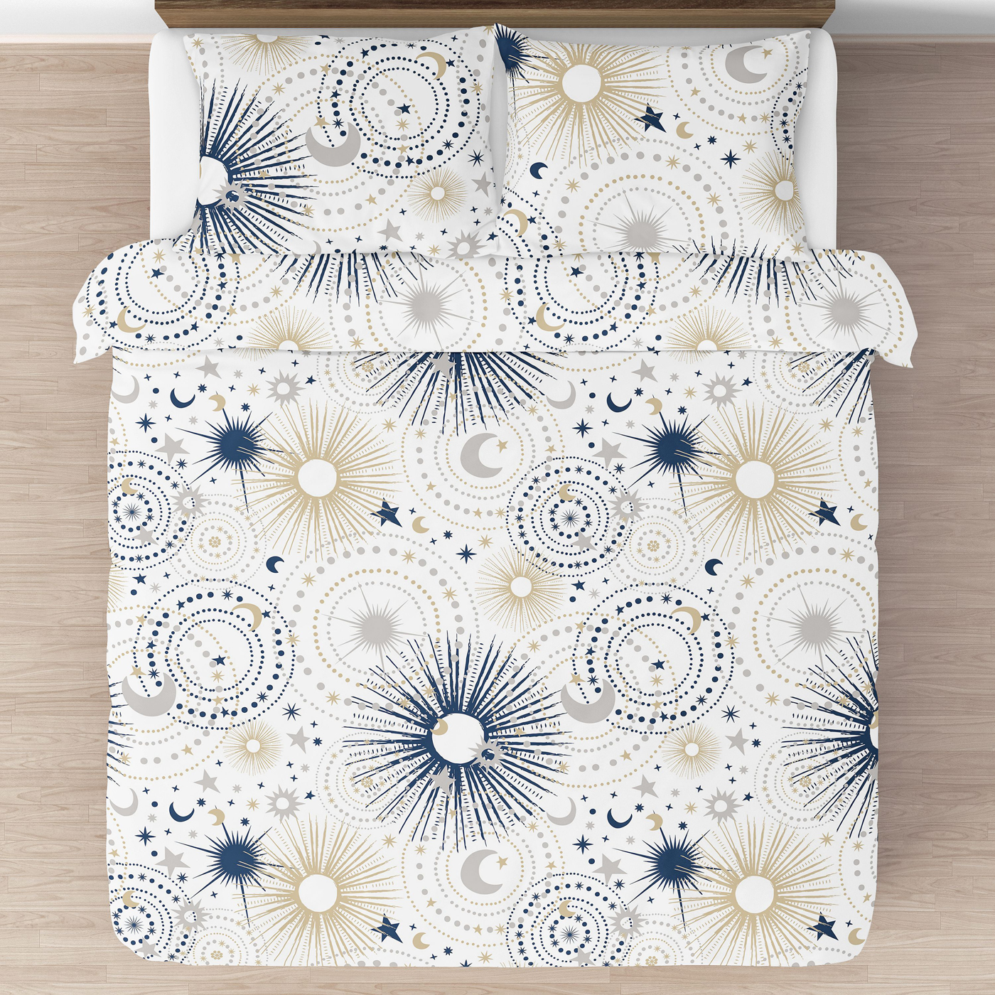Celestial Navy Blue and Gold Collection Full/Queen Bedding