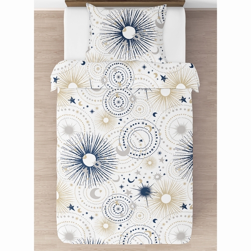 Celestial Navy Blue and Gold Collection Twin Bedding - alt image 2