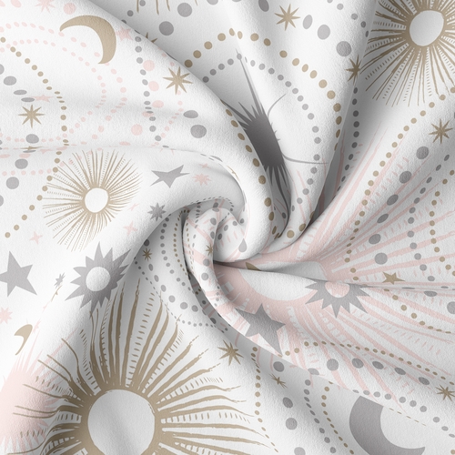 Celestial Pink and Gold Collection 0-6M Baby Clothes Bodysuits - 2 Pack Set - alt image 4