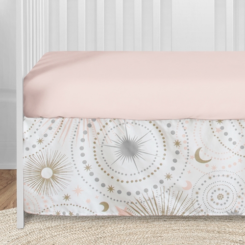 Celestial Pink and Gold Collection 5 Piece Crib Bedding - alt image 4