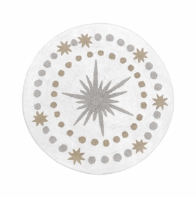 Celestial Pink and Gold Collection Accent Floor Rug