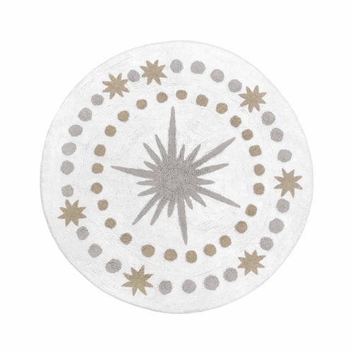 Celestial Pink and Gold Collection Accent Floor Rug