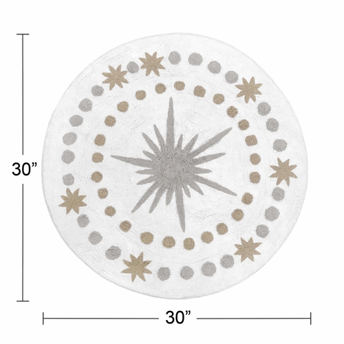 Celestial Pink and Gold Collection Accent Floor Rug - alt image 1