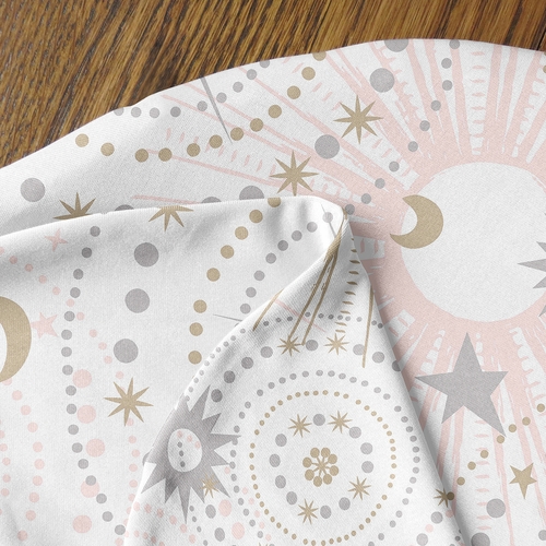 Celestial Pink And Gold Collection Baby Cocoon and Beanie Hat - 2 Piece Set - alt image 3