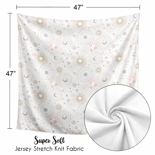 Celestial Pink And Gold Collection Baby Swaddle Blanket - alt image 4