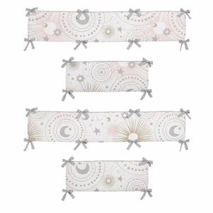 Celestial Pink and Gold Collection Crib Bumper Pad