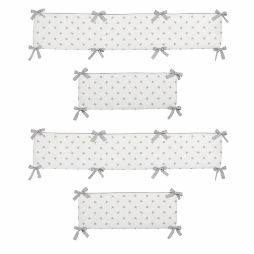 Celestial Pink and Gold Collection Crib Bumper Pad - alt image 1
