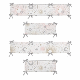 Celestial Pink and Gold Collection Crib Bumper Pad