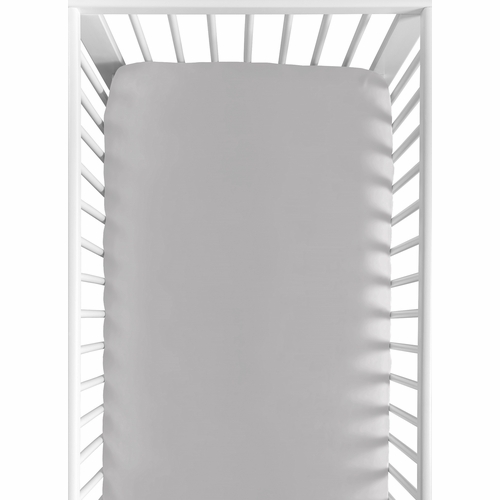 Celestial Pink and Gold Collection Crib Sheet - Solid Grey