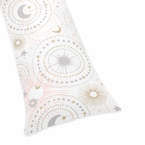 Celestial Pink and Gold Collection Full Length Body Pillow Cover