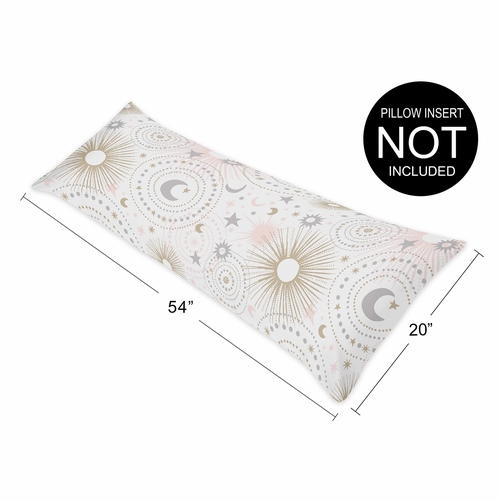 Celestial Pink and Gold Collection Full Length Body Pillow Cover - alt image 3