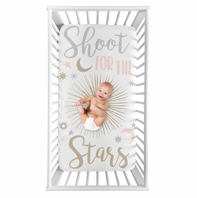 Celestial Pink and Gold Collection Photo Op Crib Sheet