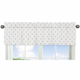 Celestial Pink and Gold Collection Star Print Window Valance