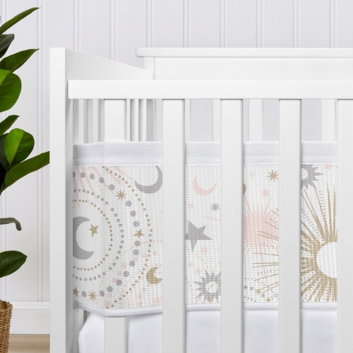 Celestial Pink and Gold Collection Sweet Jojo Designs + BreathableBaby Breathable Mesh Crib Liner - alt image 3
