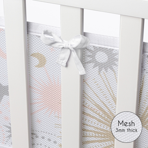 Celestial Pink and Gold Collection Sweet Jojo Designs + BreathableBaby Breathable Mesh Crib Liner - alt image 4