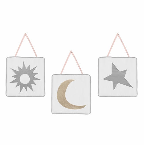 Celestial Pink and Gold Collection Wall Hangings