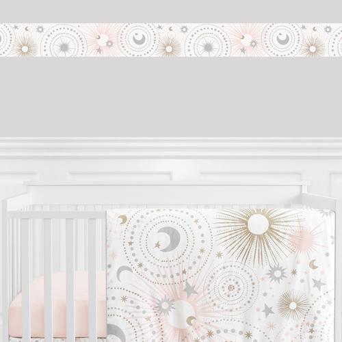 Celestial Pink and Gold Collection Wallpaper Border