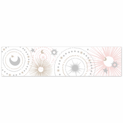 Celestial Pink and Gold Collection Wallpaper Border - alt image 1
