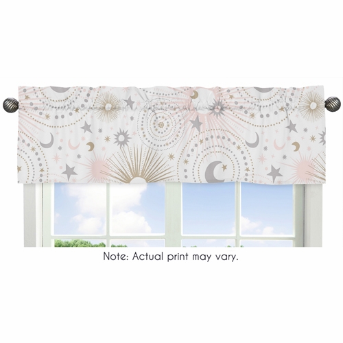 Celestial Pink and Gold Collection Window Valance