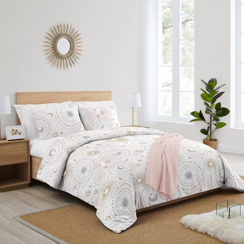 Celestial Pink and Gold Full/Queen Bedding Collection - alt image 1