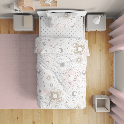 Celestial Pink and Gold Toddler Bedding Collection - alt image 1