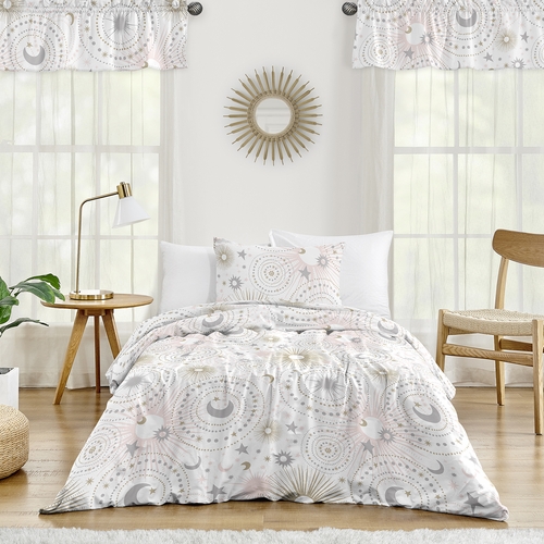 Celestial Pink and Gold Twin Bedding Collection