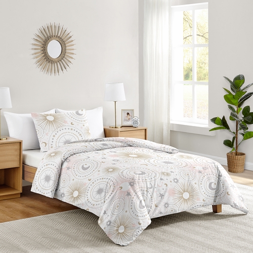 Celestial Pink and Gold Twin Bedding Collection - alt image 1