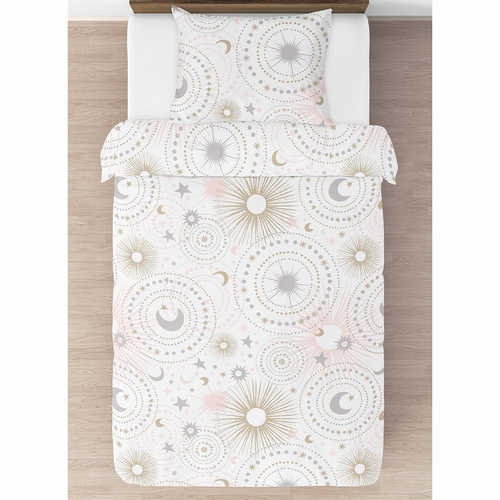 Celestial Pink and Gold Twin Bedding Collection - alt image 2