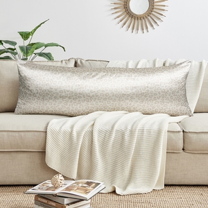 Cheetah Ivory and Gold Collection Full Length Body Pillow Cover