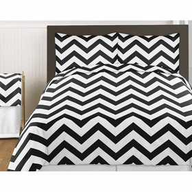 Chevron Black and White King Bedding Collection