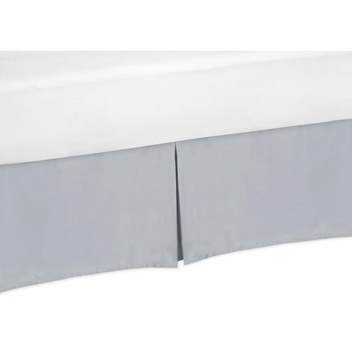 Chevron Gray and White Collection King Bed Skirt - Gray