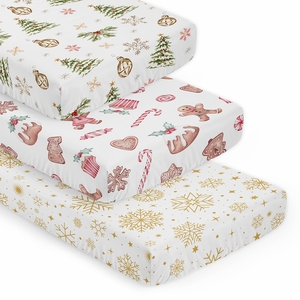 Christmas Holiday Collection 3 Pack Crib Sheets