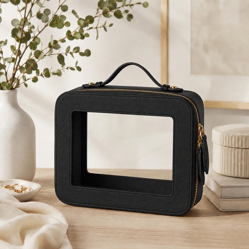 Clear Mahjong Tile Bag with Zipper - Black - alt image 4