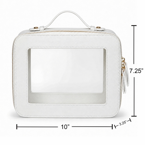 Clear Mahjong Tile Bag with Zipper - White - alt image 2