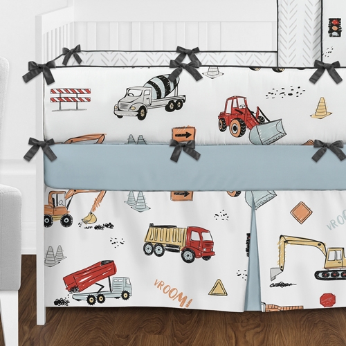 Construction Truck 9 Piece Crib Bedding Collection - alt image 1