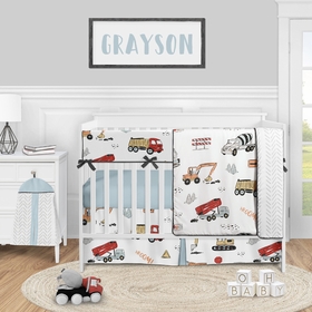 Construction Truck Collection 5 Piece Crib Bedding