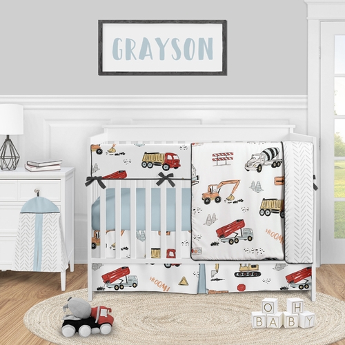 Construction Truck Collection 5 Piece Crib Bedding