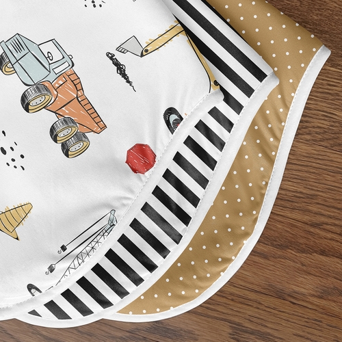 Construction Truck Collection Absorbent Burp Cloths - 3 Pack Set - alt image 4