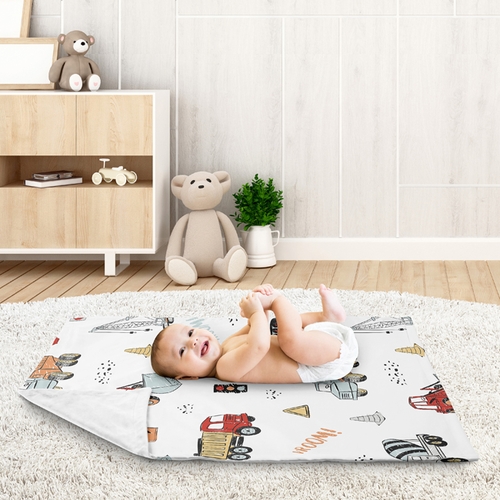 Construction Truck Collection Baby Blanket